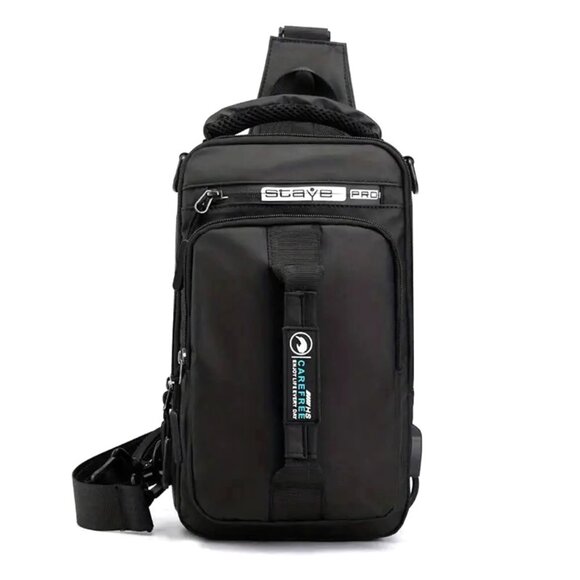 Sling Crossbody Backpack Shoulder Bag USB Charge Port Men's Waist Chest Bag Gift - Picture 1 of 6
